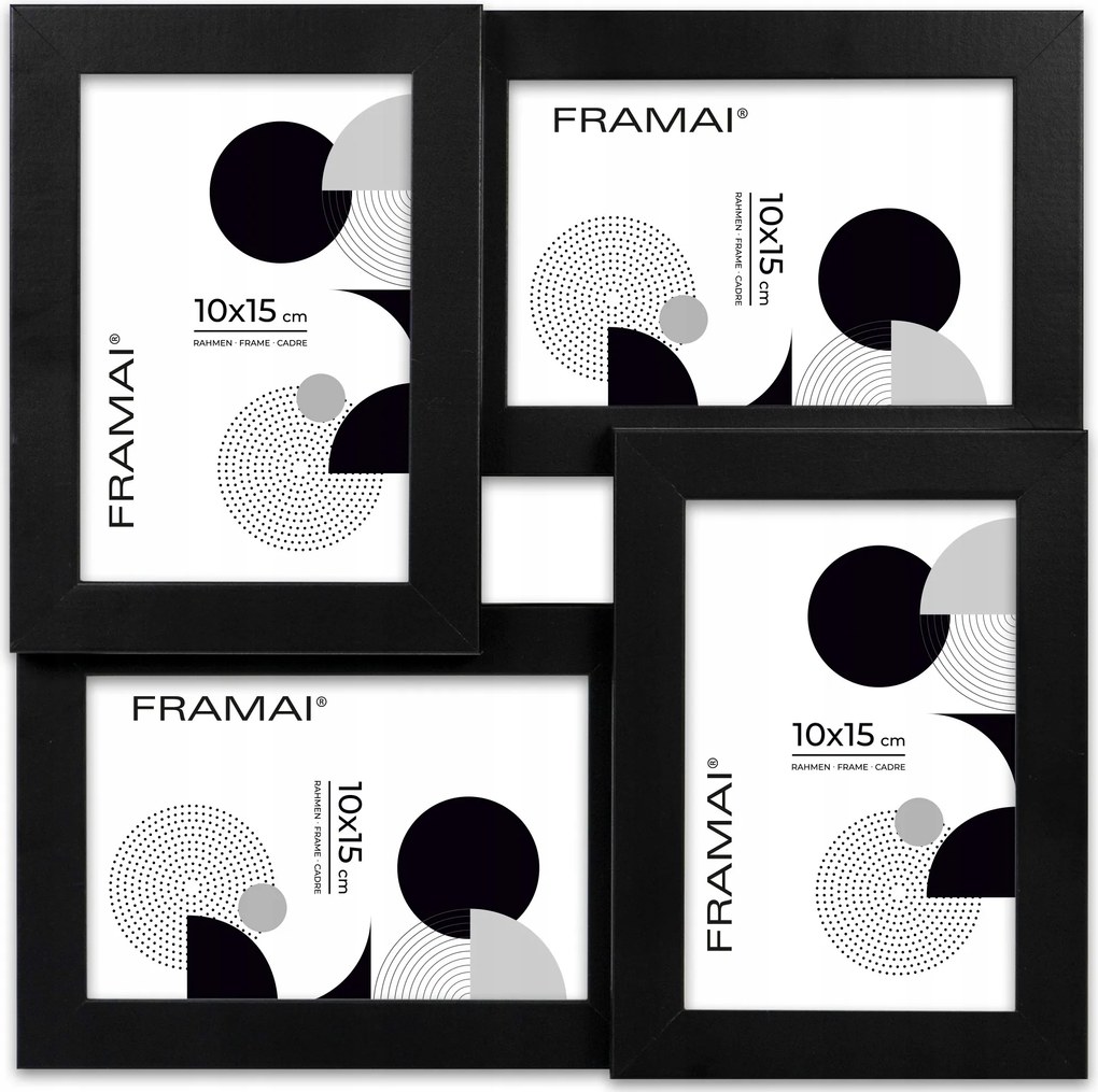 Multirama Multi Hen 2 képkeret. Fekete multirama négy képhez