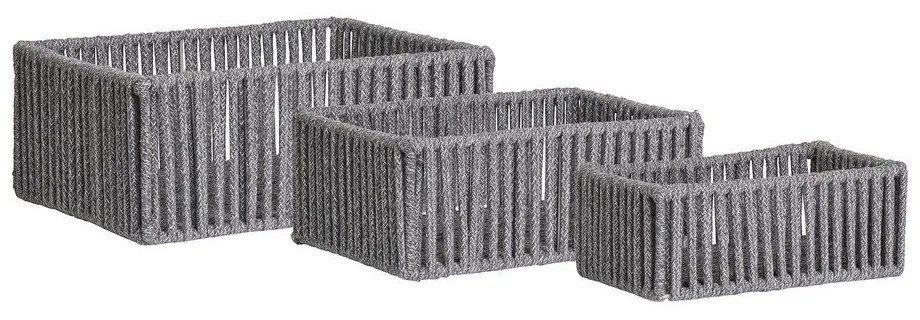 Textil tárolókosár szett 3 db-os 36x26x14 cm Arese – House Nordic