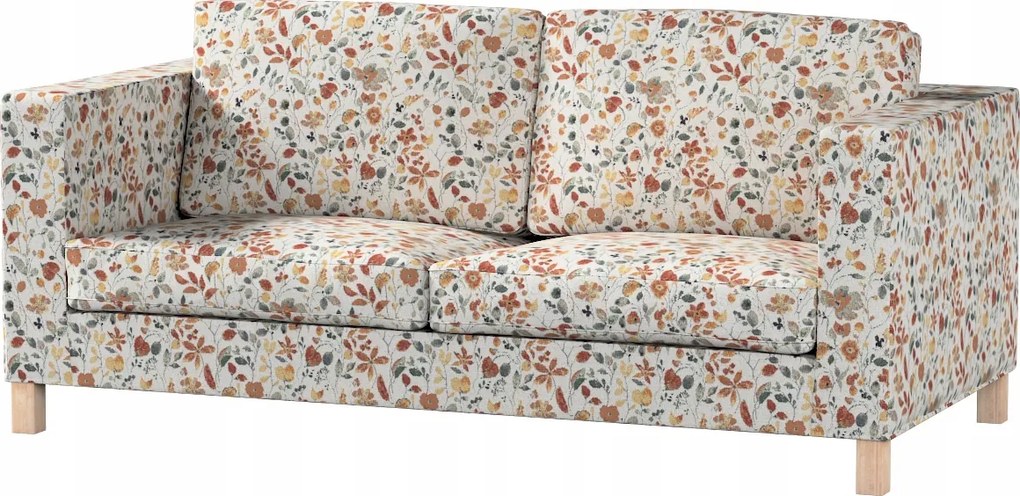 Karlanda kinyitható kanapé huzat, rövid Ikea narancssárga-zöld