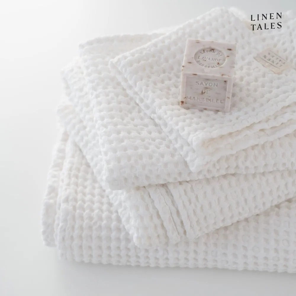 Fehér törölköző és fürdőlepedő készlet 3 db-os Honeycomb – Linen Tales