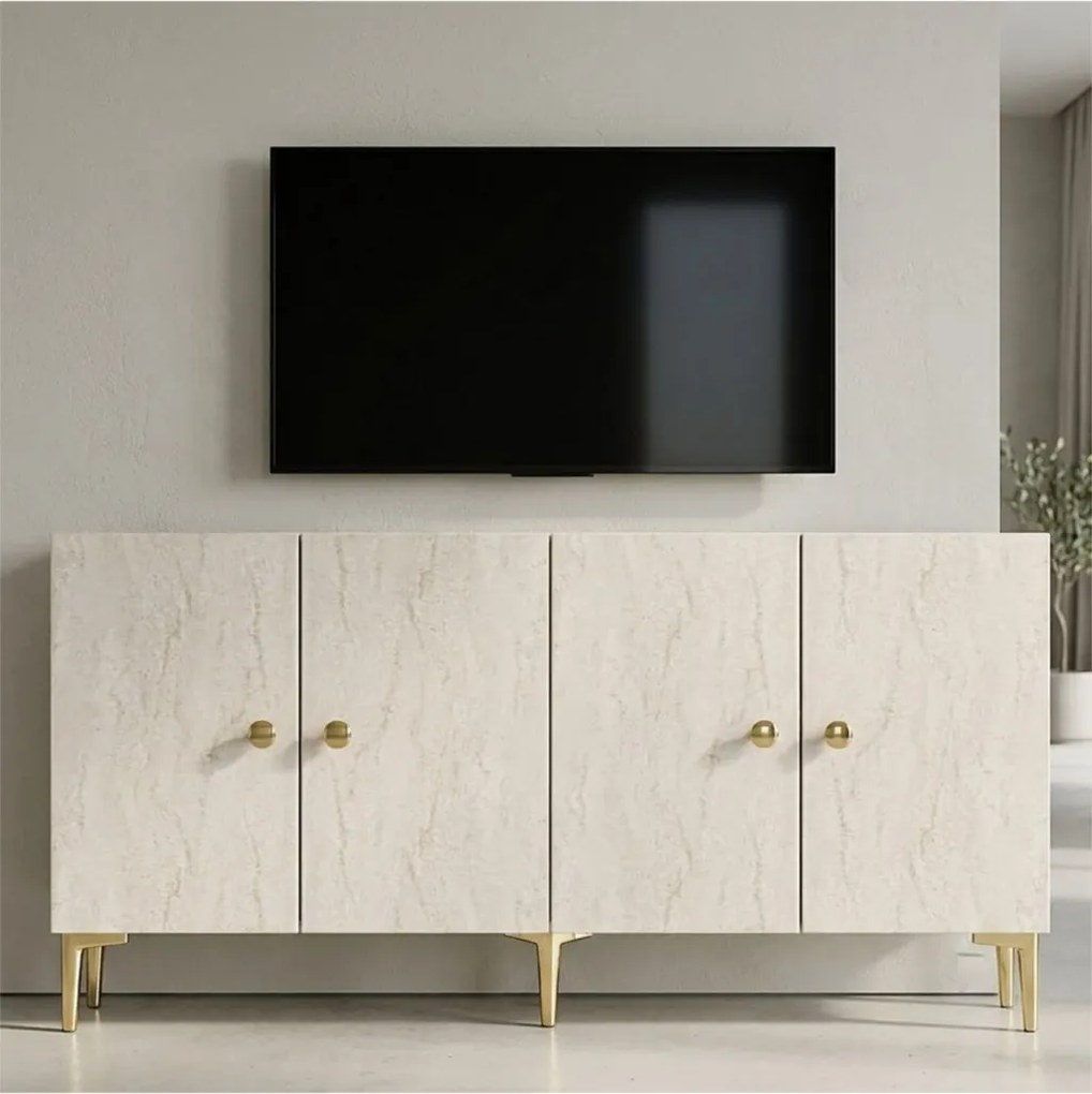 Simple 180 - White, Travertine