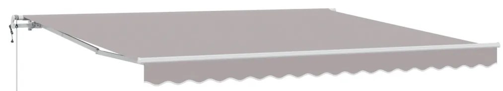 Automatikus Behúzható Napellenző Világosszürke 400x300 cm