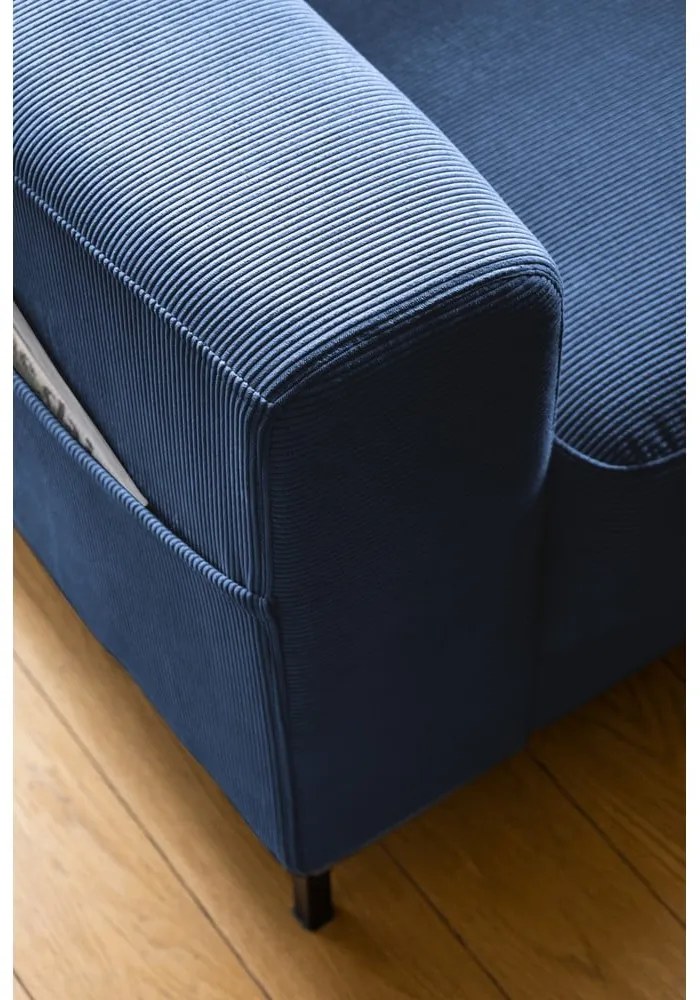 Sötétkék kordbársony fotel Lofty Lilly – Miuform