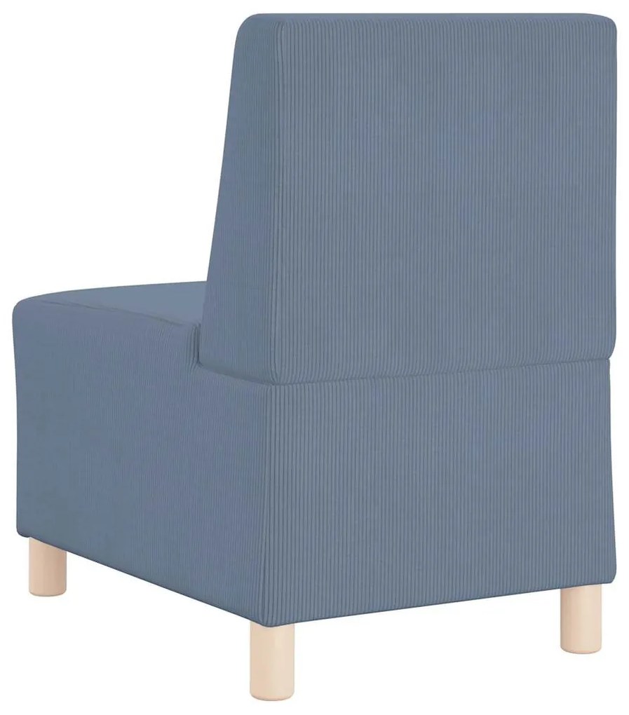 kék kordbársony szövet kanapészék 55 cm