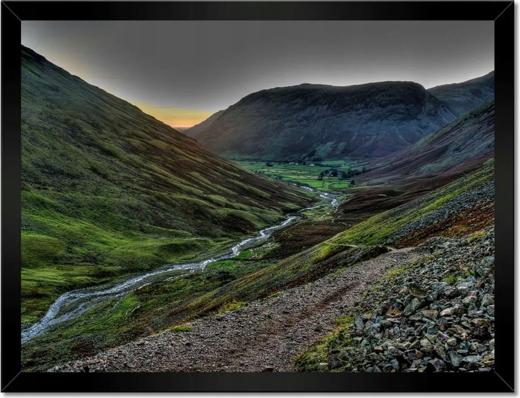 Poszterek keretben 40x30 Napfelkelte a hegyekben