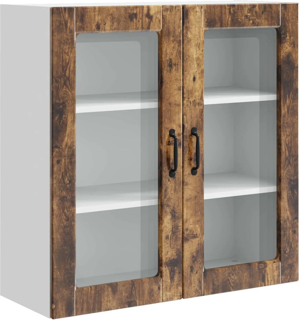vidaXL Konyhaszekrény polcokkal Füstölt tölgy 80 x 31 x 80 cm Faanyag
