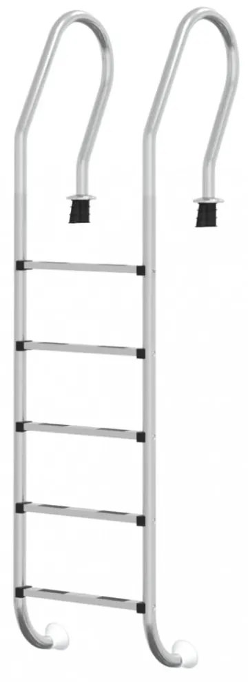 vidaXL 304-es rozsdamentes acél medencelétra 54 x 38 x 211 cm