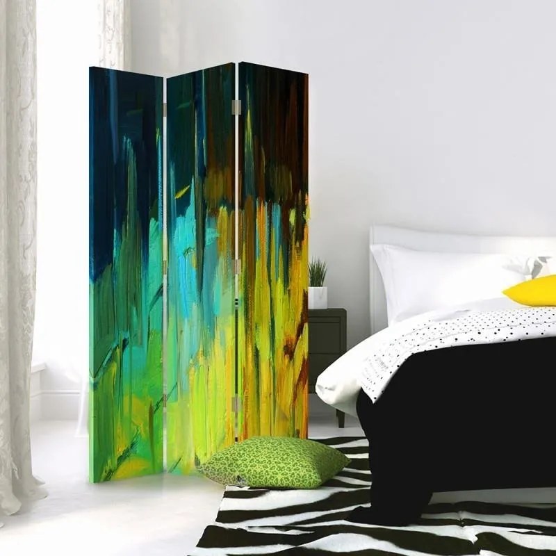 Gario Paraván Tengerparti absztrakció Méret: 180 x 170 cm, Kivitelezés: Klasszikus paraván