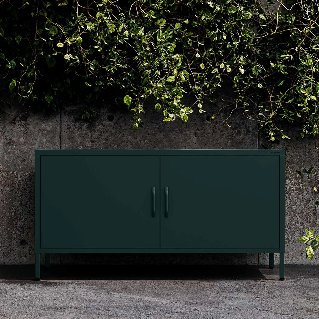 TV-szekrény lábakon ROSA, 1150 x 595 x 400 mm, Modern: palack zöld szín