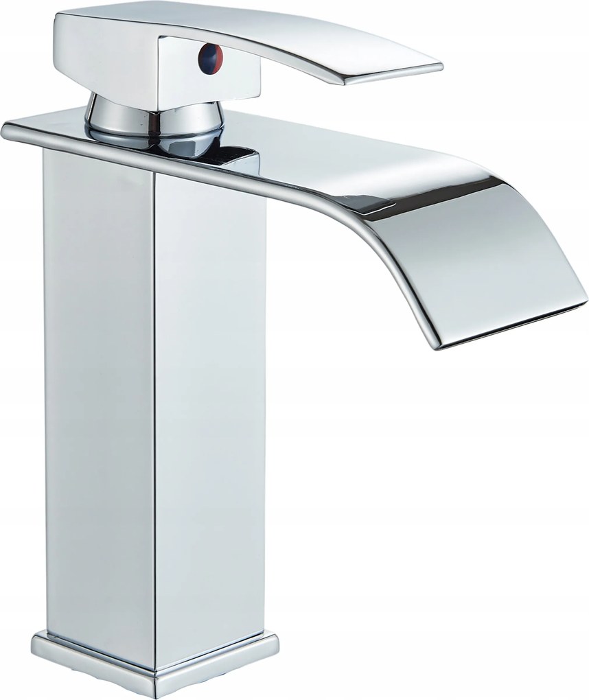 Fürdőszobai Csaptelep Álló Mosdó Vízesés Alacsony Csaptelep Sárgaréz Króm