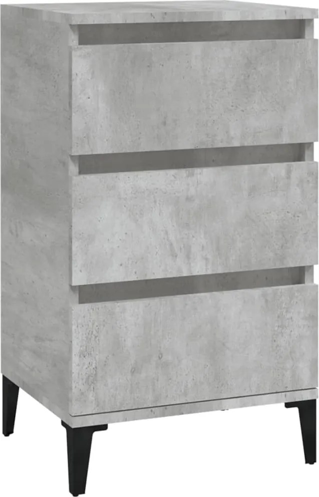 vidaXL betonszürke szerelt fa éjjeliszekrény 40x35x70 cm