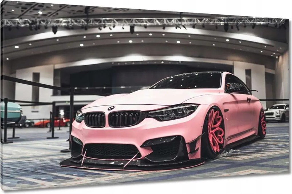 Vászonkép 120x70 Rózsaszín Bmw Autó