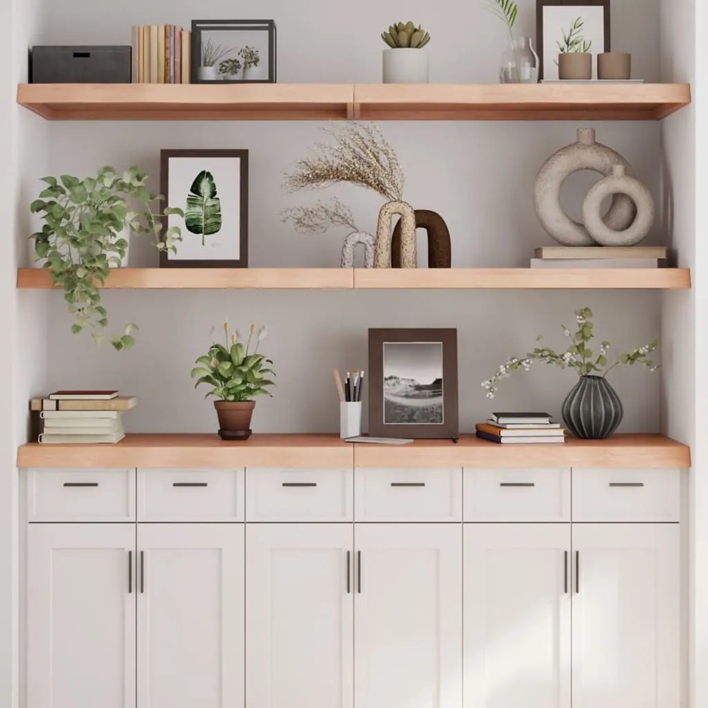 kezeletlen tömör tölgyfa fali polc 160x60x(2-6) cm