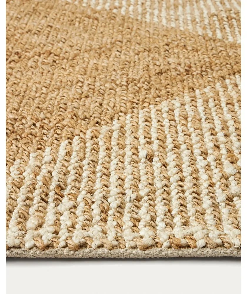 Bézs-krémszínű juta szőnyeg 160x230 cm Maelan – Kave Home