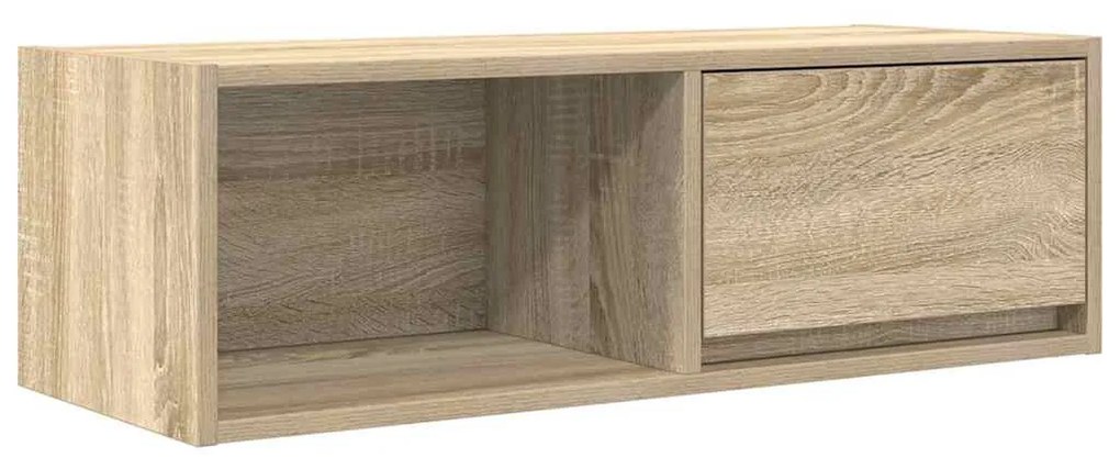 sonoma tölgy színű szerelt fa fali TV-szekrény 80x31x25,5 cm