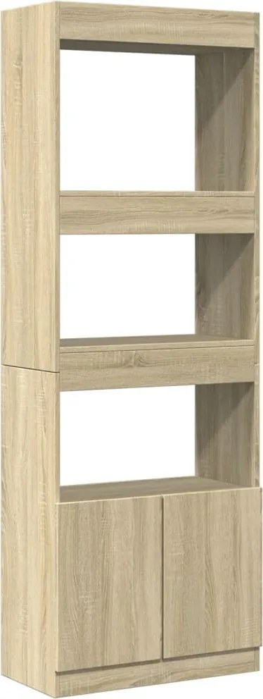 vidaXL sonoma tölgy szerelt fa magasszekrény 63 x 33 x 180 cm