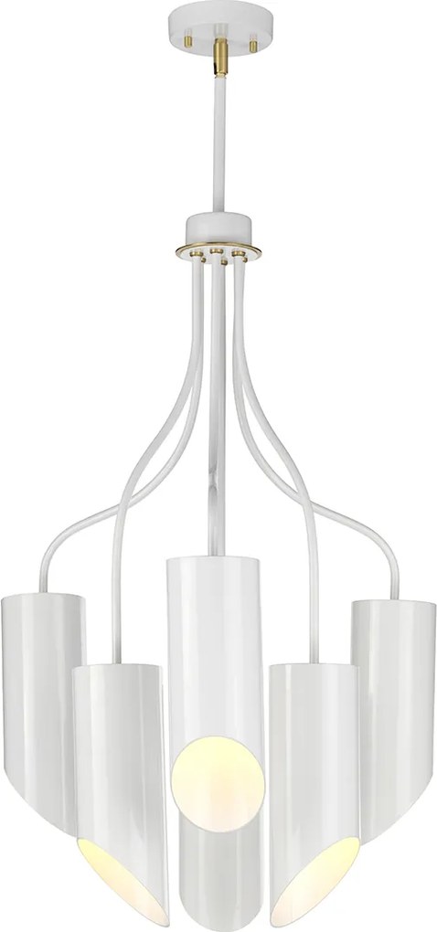 Elstead modern skandináv csillár quinto white fehér sárgaréz elsquinto6-wab