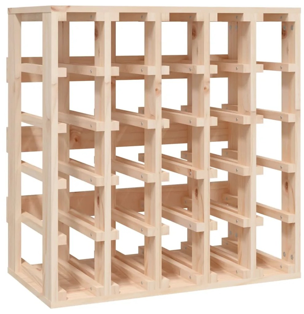 Tömör fenyőfa bortartó állvány 58,5 x 33 x 60,5 cm