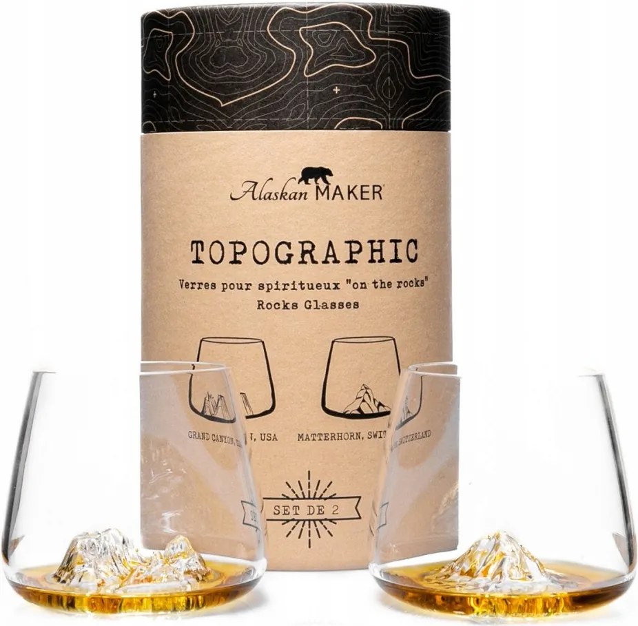 Alaskan Maker tervezői whiskyspoharak Grand Canyonban és Matterhornon