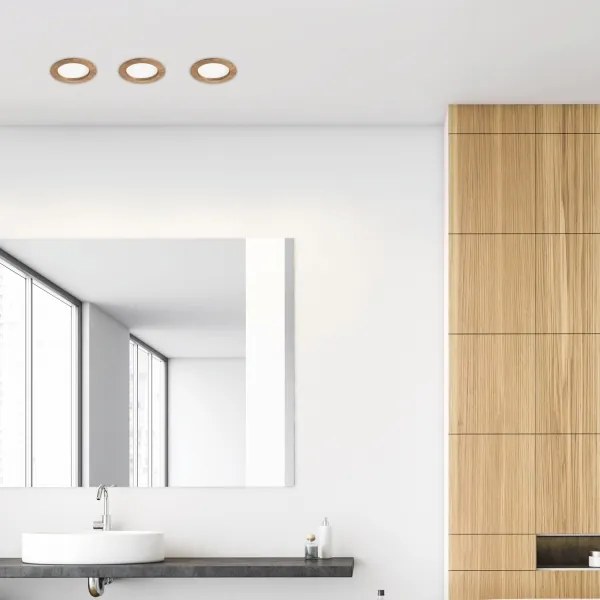 LED mennyezeti lámpa WOODY SPOT LED/12,5W/230V 4000K dió Ø16 cm