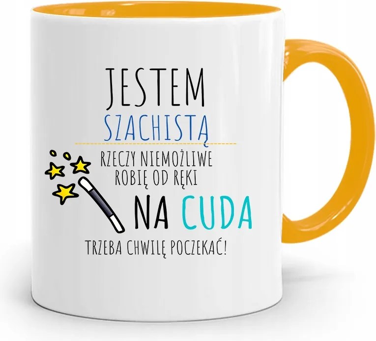 Sakkozóknak Sárga Bögre Születésnapi Ajándéknak, fényképes nyomattal