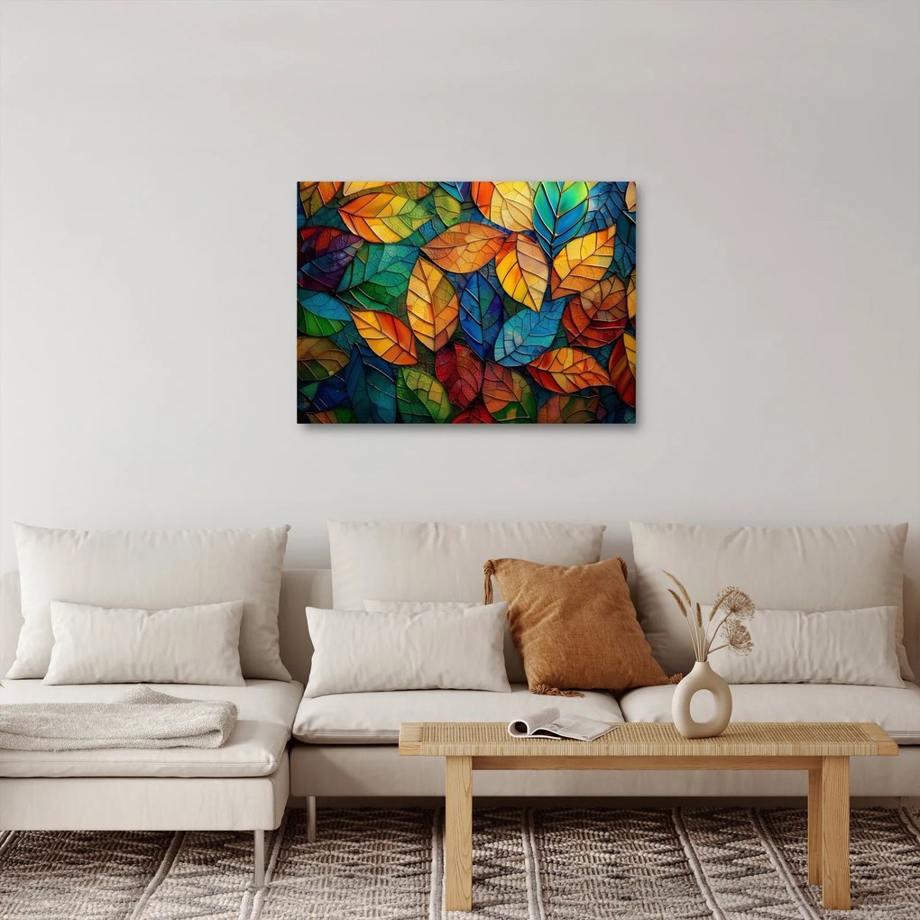 Kép - Levélmozaik (70x50 cm)