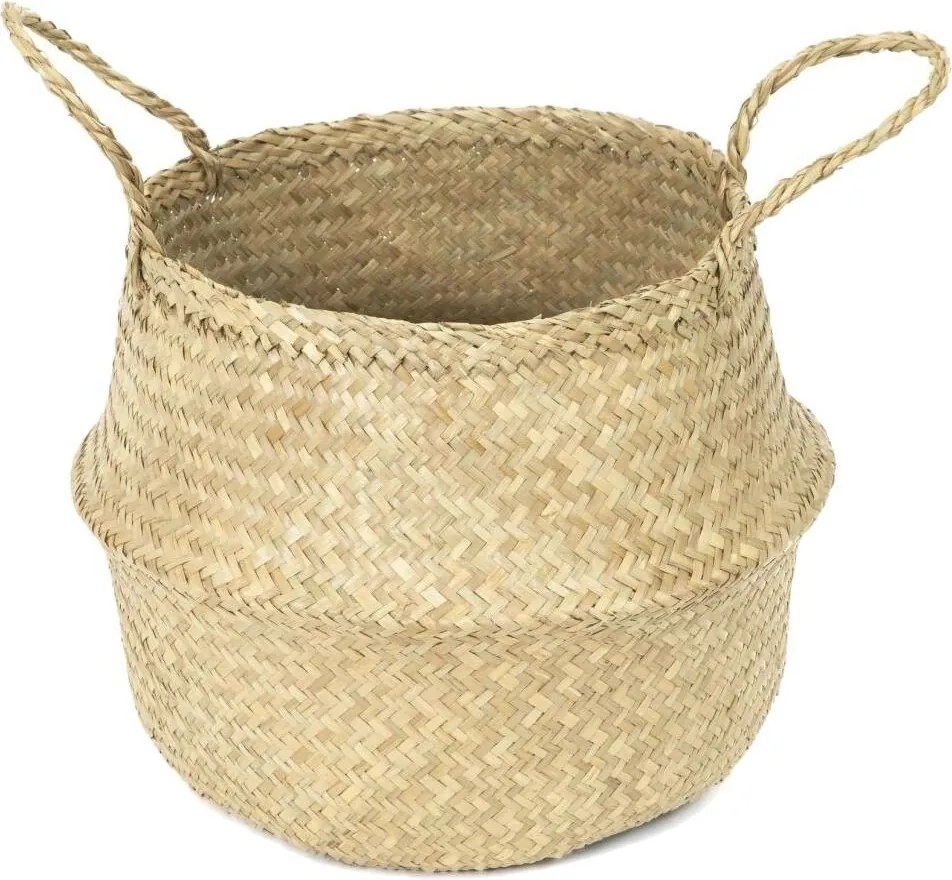 Compactor Belly kötött tengeri fű tárolókosár, 35 x 32 cm, natúr, M