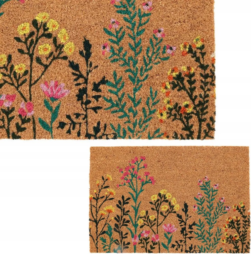 Lábtörlő Virágokkal Az Ajtó Alá 59x39 cm Külső Cipő