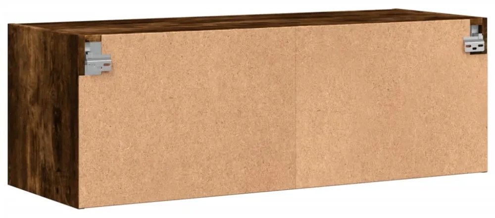 füstös tölgyszínű faliszekrény üvegajtókkal 102 x 37 x 35 cm