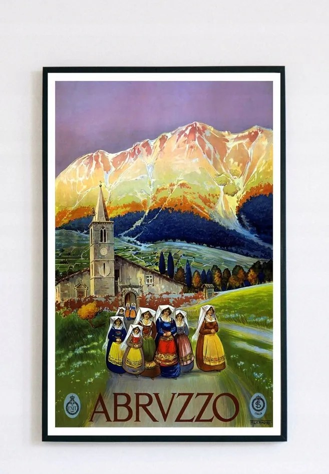 Régi háború előtti poszter Abrvzzo 1930r.70x50cm