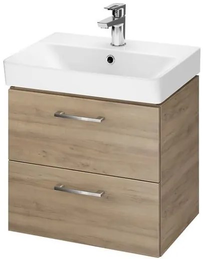 Cersanit - SET B283 LARA MILLE SLIM 50 (SZEKRÉNY + MOSÓMOSÓ), Dió, S801-322-DSM