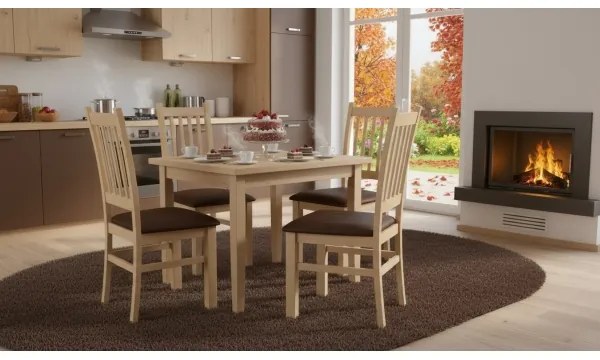 SIMON étkezőszék bükk/sötétbarna