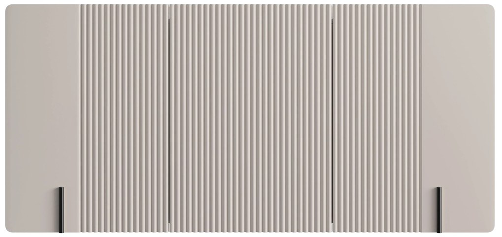 Malmi függesztett komód 150 cm háromajtós - kasmír / fekete