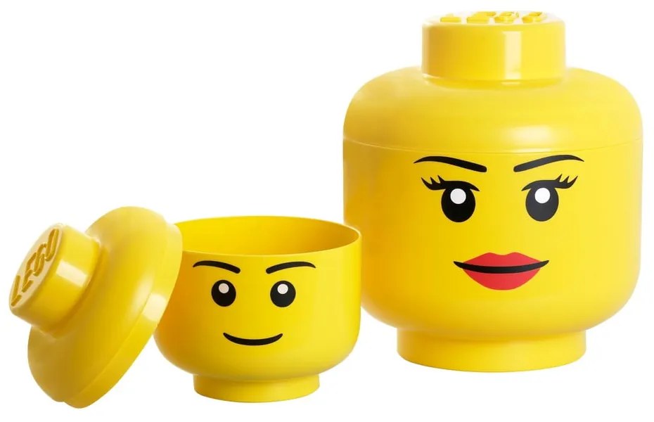 Lány minifigura fejformájú tároló, ⌀ 24,2 cm - LEGO®