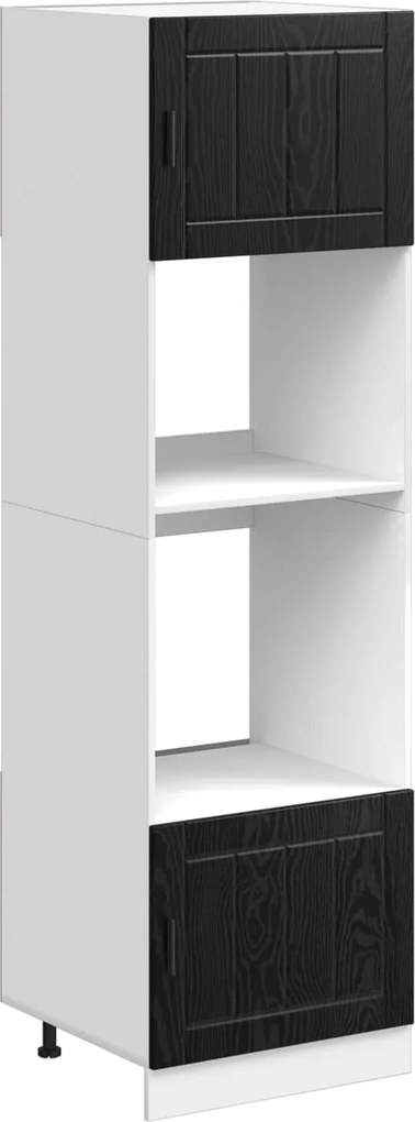 vidaXL Konyhaszekrény Fekete tölgy 60 x 57 x 207 cm Faanyag