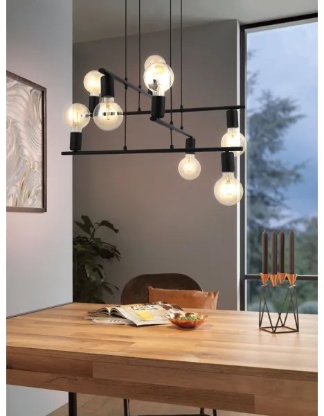 Eglo 98909 - Csillár zsinóron MEZZANA 8xE27/40W/230V