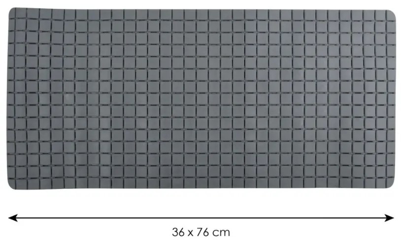 Spirella csúszásgátló fürdőszőnyeg QUADRO Premium,szürke, 36 x 76 cm