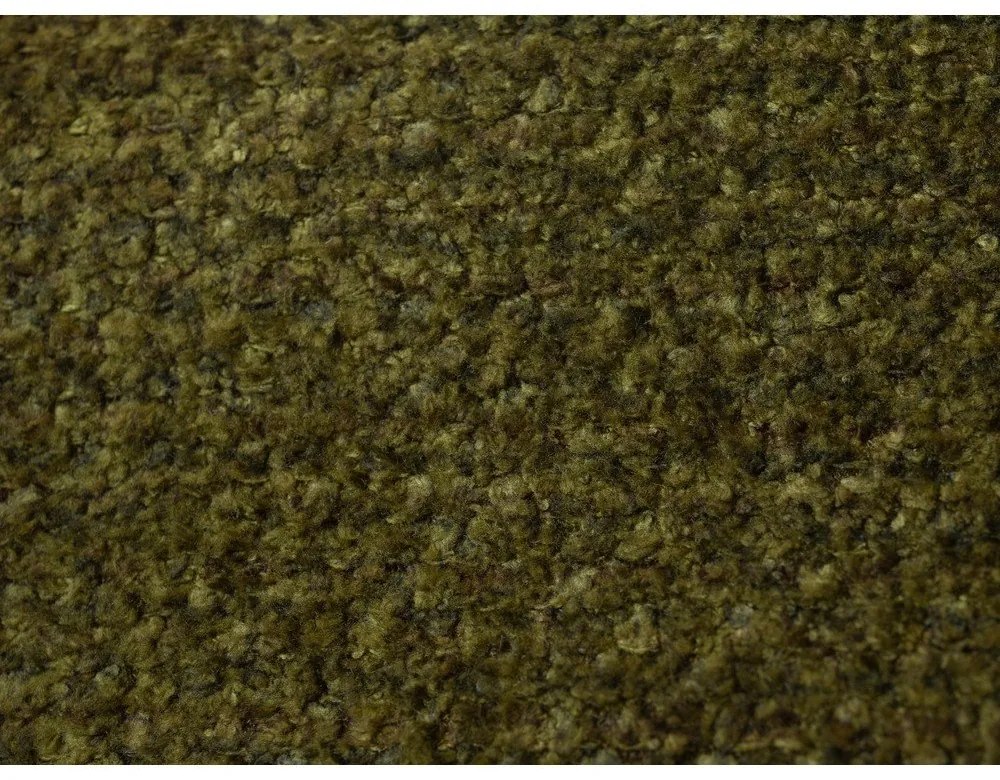 Sötétzöld kárpitozott franciaágy ágyráccsal 140x200 cm Makana – Makamii