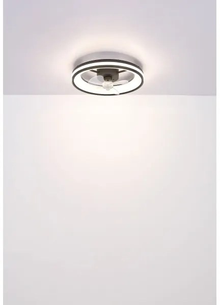 Globo 03651 - LED Mennyezeti lámpa ventilátorral GATIAN LED/30W/230V fekete + távirányító