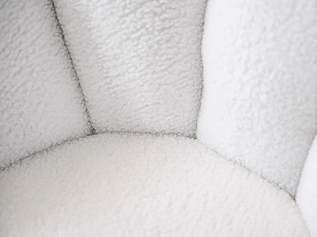 Forgatható design fotel BLOOM lábtartóval, fehér