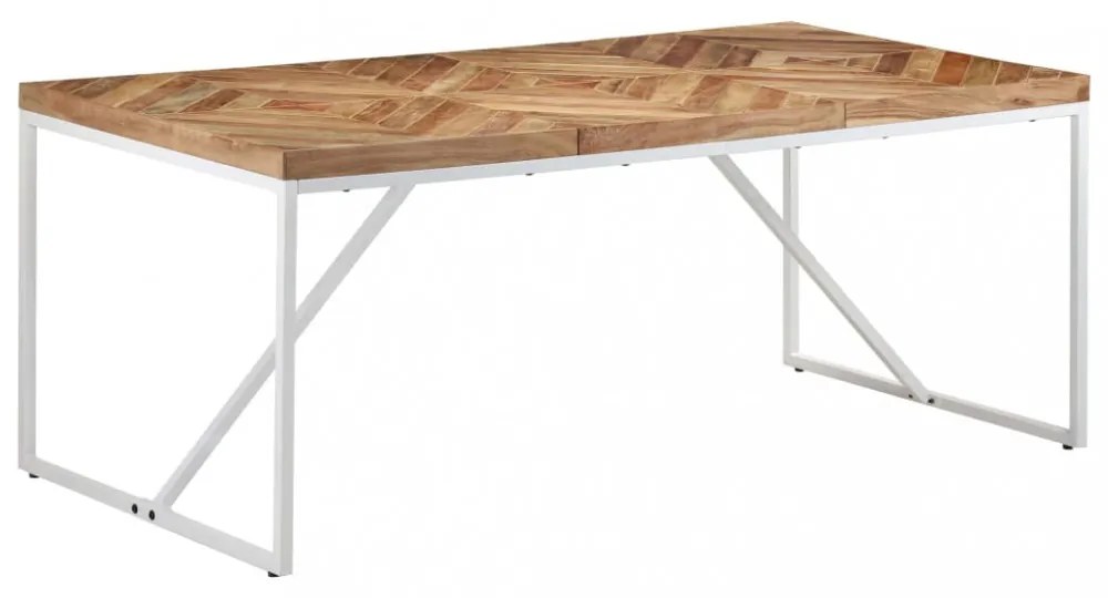 tömör akácfa és mangófa étkezőasztal 180 x 90 x 76 cm