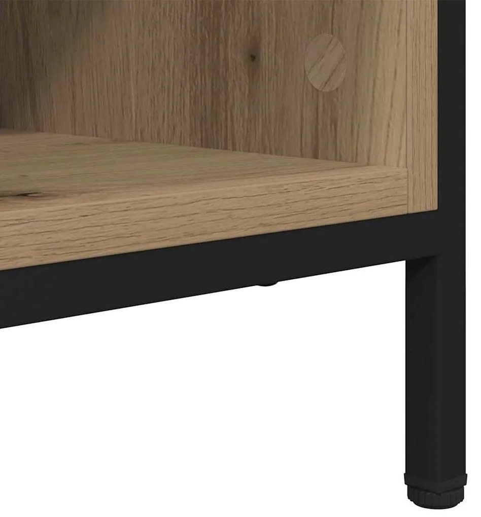 Cipőszekrény Artisan tölgy 131 x 35 x 50 cm Műszaki fa és vas