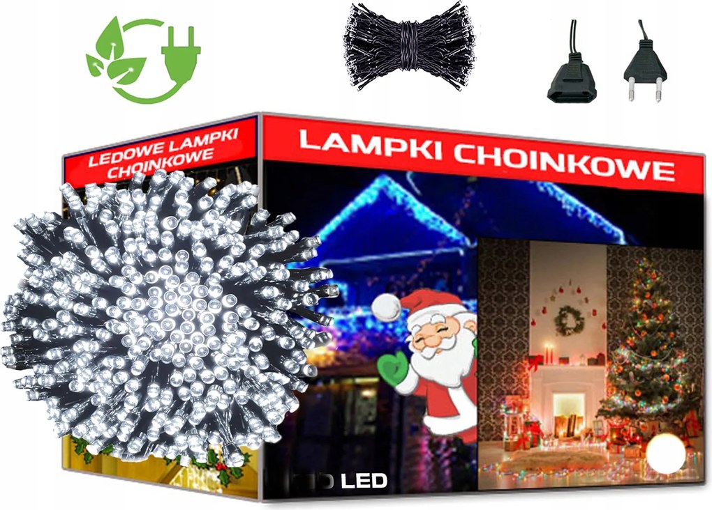 Karácsonyfa Lámpák 1000 Led Fehér Hideg Karácsonyi Karácsonyfa