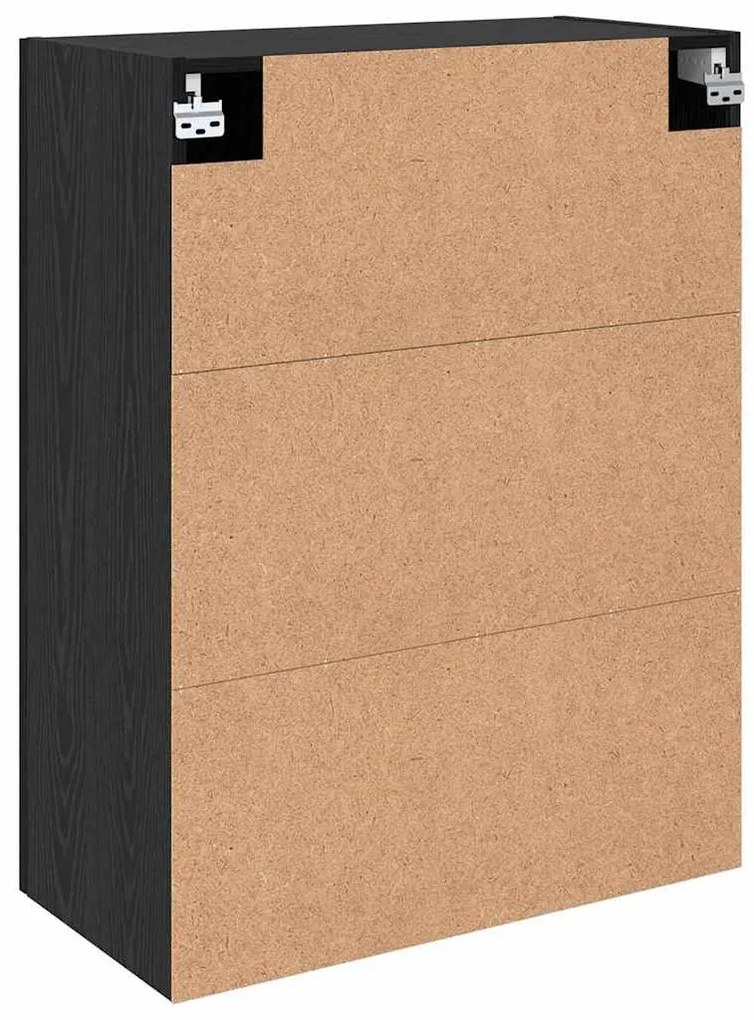 Fali Szekrények 2 pcs Musta tammi 69.5 x 34 x 90 cm Faanyag