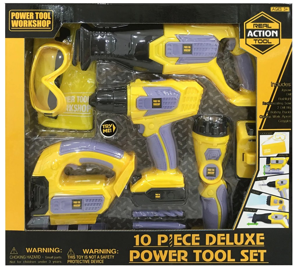 G21 játék - DELUXE TOOLS elemes szerszámkészlet 10 darab