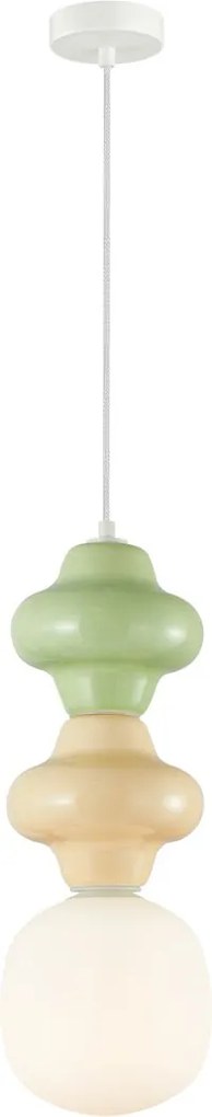 Italux modern függeszték latera fehér matt fehér opál zöld sárga itxpnd-94331b-1smlti