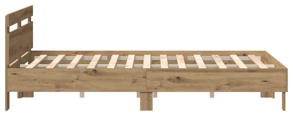 Tölgy Ágykeret Kézműves Tölgy Szerelt Fa 140 x 200 cm Ágykeret