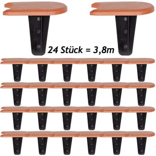Prosperplast Gyep szegély 3,8 m - terrakotta