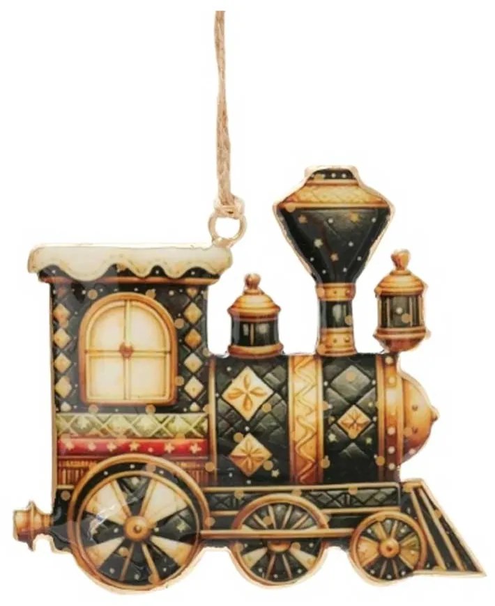 Karácsonyfadísz Mozdony 12x1x10,5 fém