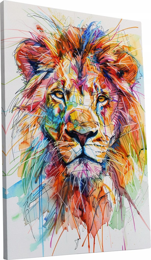Vászonkép Színes Oroszlán modern stílusú otthon nappali szoba 50x70